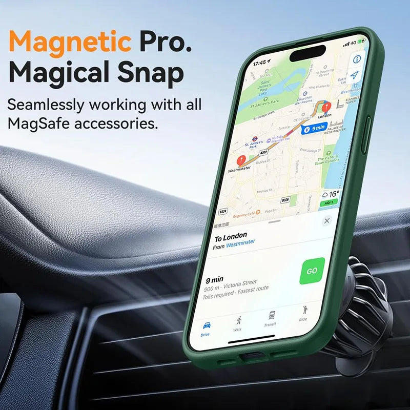 Luxury Frosted Phone Case for Iphone 17 17E 16E 16 15 14 13 12 11 Pro Max plus Air for Magsafe Matte Transparent Magnetic Cover